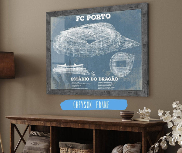 Cutler West F.C. Porto Estadio Do Dragao Stadium Blueprint Vintage Soccer Print