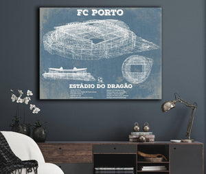 Cutler West F.C. Porto Estadio Do Dragao Stadium Blueprint Vintage Soccer Print