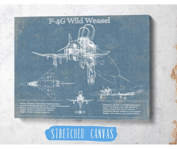 Cutler West F4-G Wild Weasel Patent Blueprint Original Military Wall Art