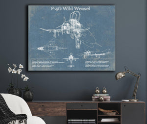 Cutler West F4-G Wild Weasel Patent Blueprint Original Military Wall Art