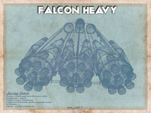 14" x 11" / Unframed Cutler West Falcon Heavy Vintage Space Exploration Print
