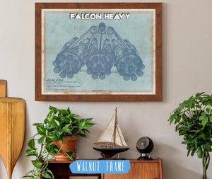 20" x 16" / Walnut Frame Cutler West Falcon Heavy Vintage Space Exploration Print