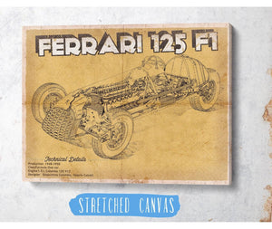 Cutler West Ferrari 125 F1 Formula One Race Car Print