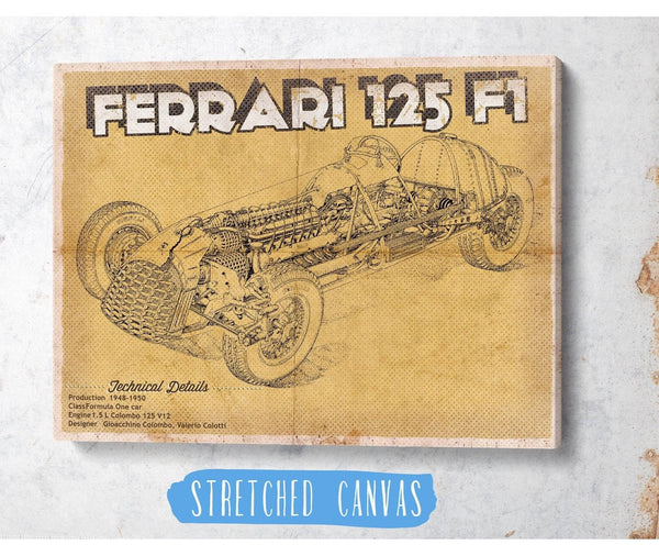 Cutler West Ferrari 125 F1 Formula One Race Car Print