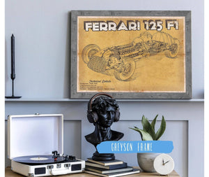 Cutler West Ferrari 125 F1 Formula One Race Car Print