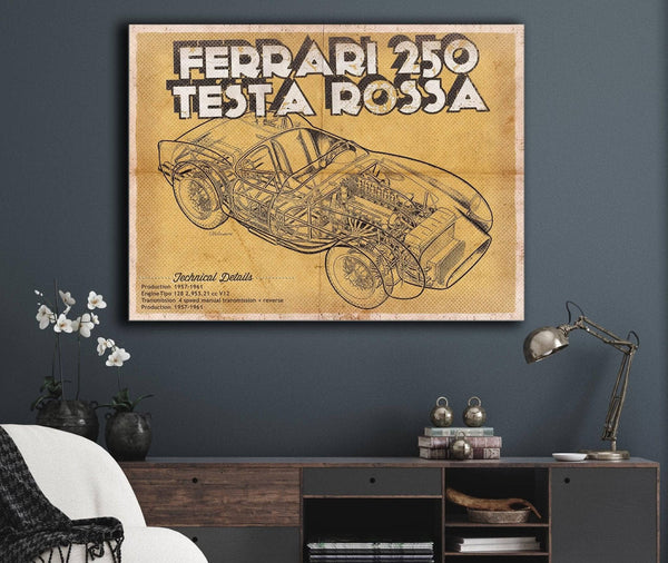 Cutler West Ferrari 250 Testa Rossa Racing Sports Car Print