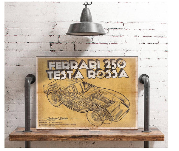 Cutler West Ferrari 250 Testa Rossa Racing Sports Car Print