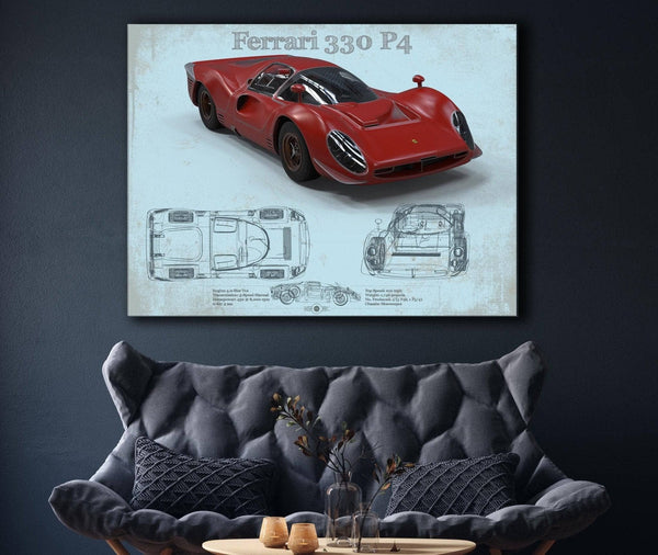 Cutler West Ferrari 330 P4 Vintage Sports Car Print