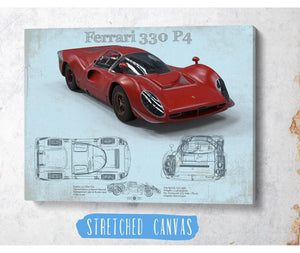 Cutler West Ferrari 330 P4 Vintage Sports Car Print