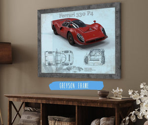 Cutler West Ferrari 330 P4 Vintage Sports Car Print