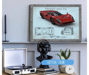 Cutler West Ferrari 330 P4 Vintage Sports Car Print