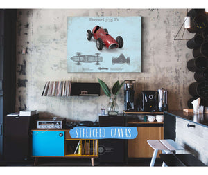 Cutler West Ferrari 375 Formula One Blueprint Vintage Auto Print