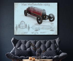 Cutler West Fiat Mephistopheles Blueprint Vintage Auto Print