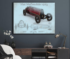 Cutler West Fiat Mephistopheles Blueprint Vintage Auto Print