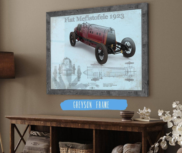 Cutler West Fiat Mephistopheles Blueprint Vintage Auto Print