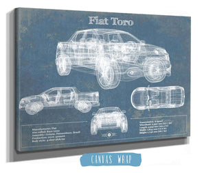 Cutler West Fiat Toro Vintage Blueprint Auto Print