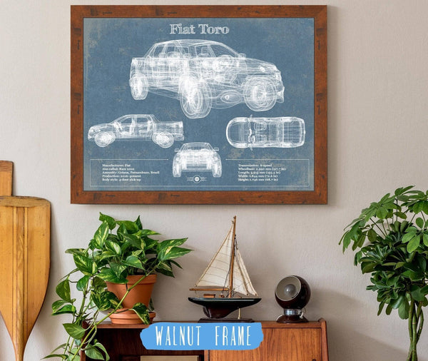 Cutler West Fiat Toro Vintage Blueprint Auto Print