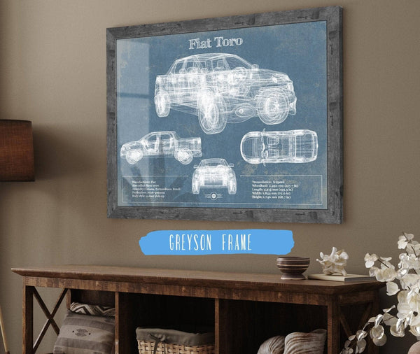 Cutler West Fiat Toro Vintage Blueprint Auto Print