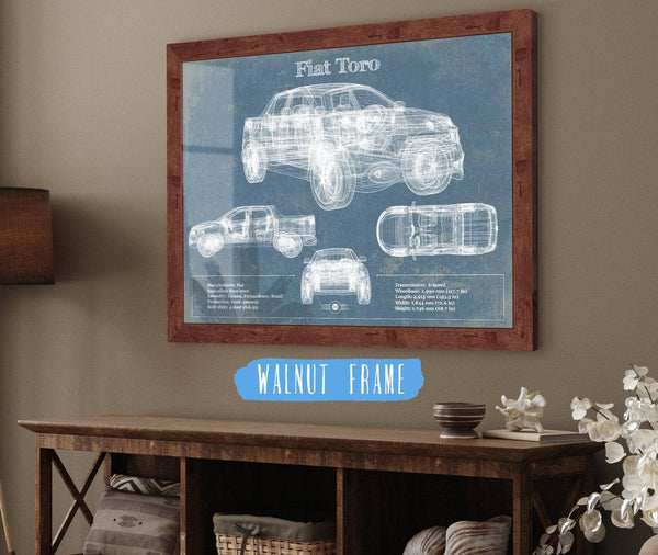 Cutler West Fiat Toro Vintage Blueprint Auto Print