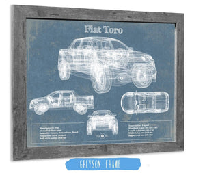 Cutler West Fiat Toro Vintage Blueprint Auto Print