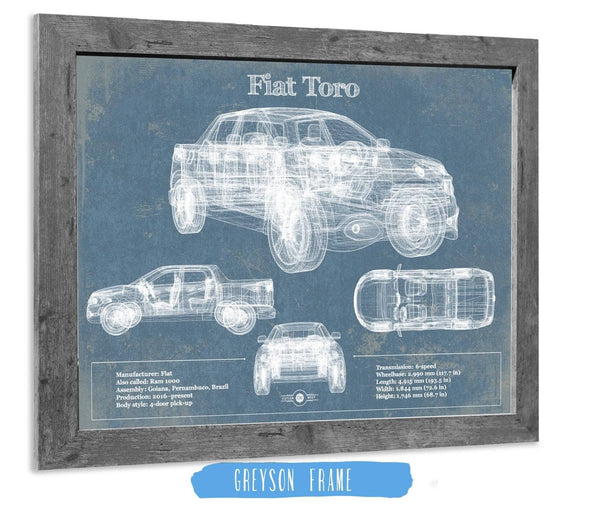 Cutler West Fiat Toro Vintage Blueprint Auto Print