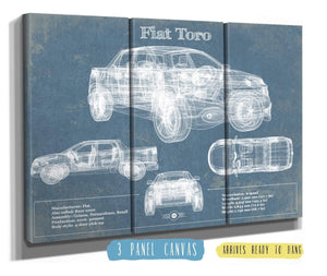 Cutler West Fiat Toro Vintage Blueprint Auto Print