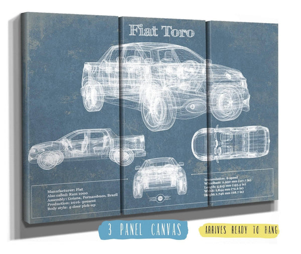 Cutler West Fiat Toro Vintage Blueprint Auto Print