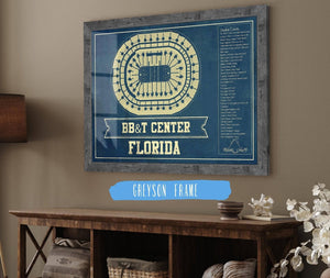 Cutler West Florida Panthers BB&T Center Seating Chart - Vintage Hockey Print