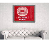 Cutler West Florida Panthers BB&T Center Seating Chart - Vintage Hockey Team Color Print