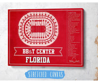 Cutler West Florida Panthers BB&T Center Seating Chart - Vintage Hockey Team Color Print