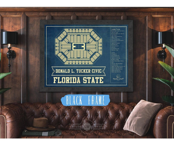 Cutler West Florida State Seminoles (Men) (Women) (NCAA) Donald L. Tucker Civic Center Vintage College Basketball Blueprint