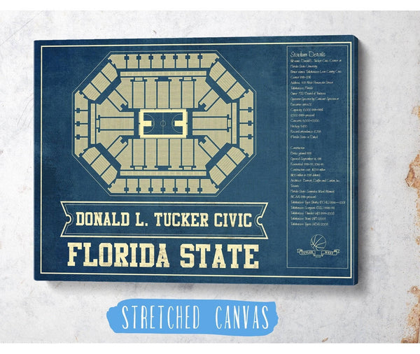Cutler West Florida State Seminoles (Men) (Women) (NCAA) Donald L. Tucker Civic Center Vintage College Basketball Blueprint