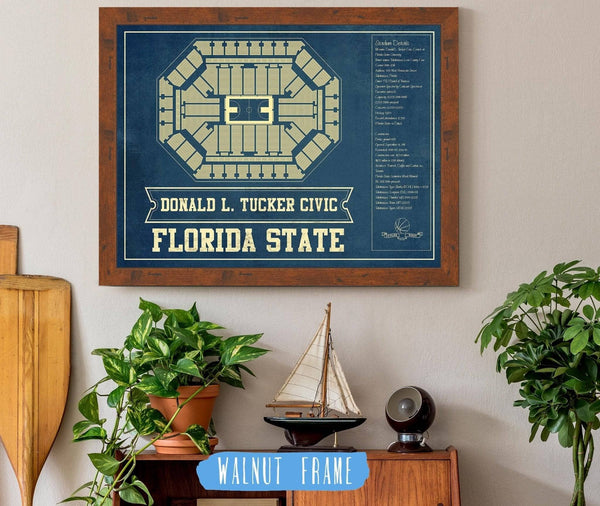 Cutler West Florida State Seminoles (Men) (Women) (NCAA) Donald L. Tucker Civic Center Vintage College Basketball Blueprint