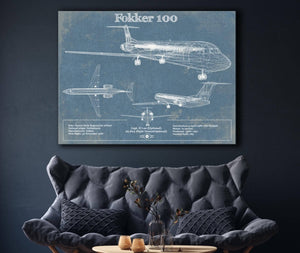 Cutler West Fokker 100 Jet Wall Art