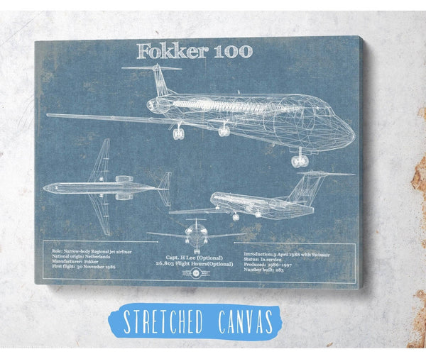 Cutler West Fokker 100 Jet Wall Art
