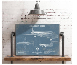 Cutler West Fokker 100 Jet Wall Art