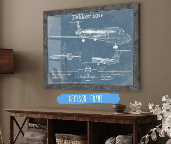 Cutler West Fokker 100 Jet Wall Art