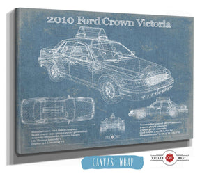 Cutler West Ford Crown Victoria New York Taxi Blueprint Vintage Auto Print