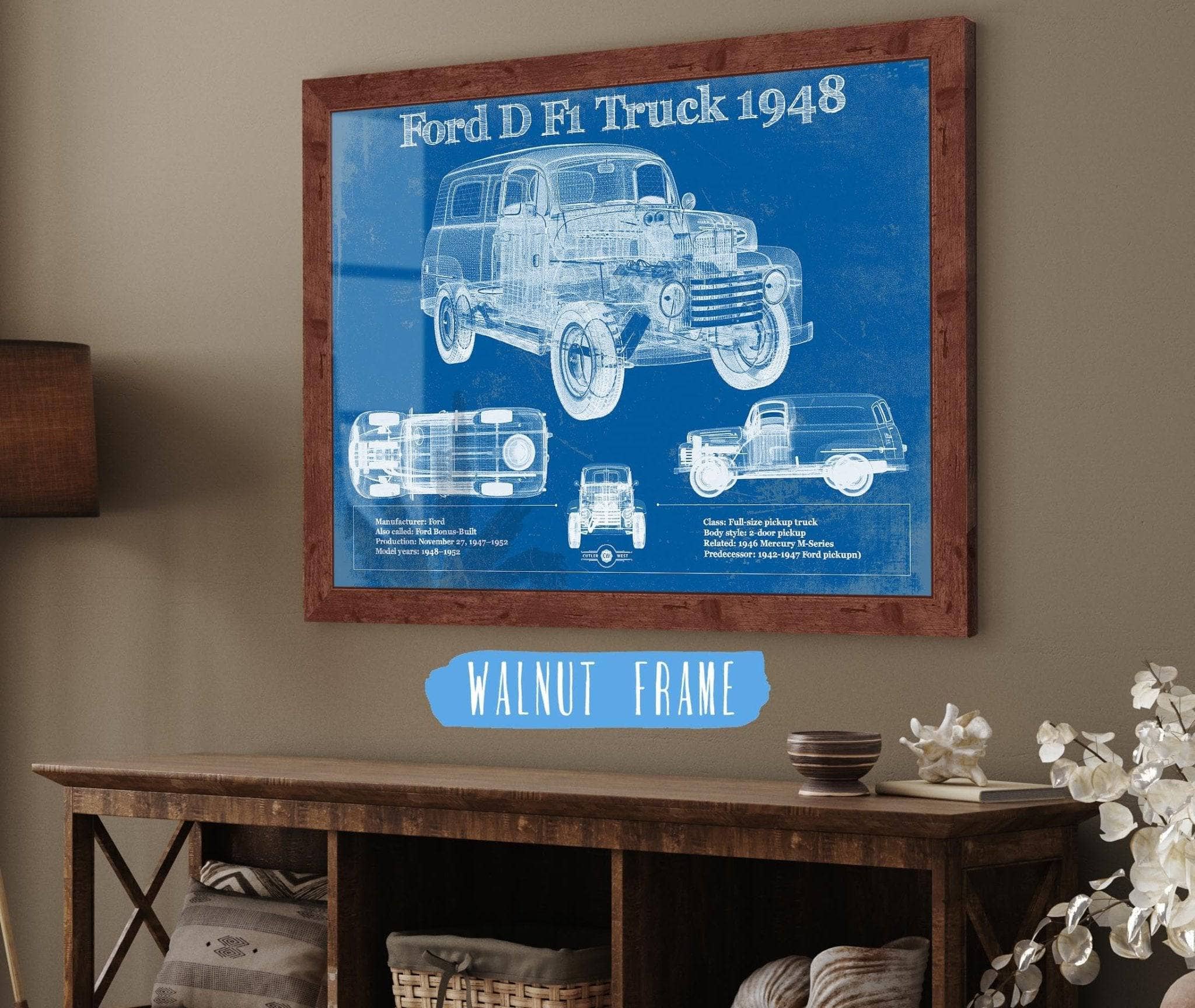 Ford D F1 1948 Truck Vintage Art by Cutler West