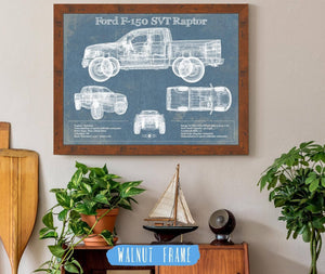 Cutler West Ford F-150 SVT Raptor Truck Vintage Blueprint Auto Print (2011)