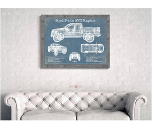 Cutler West Ford F-150 SVT Raptor Truck Vintage Blueprint Auto Print (2011)