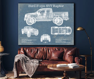 Cutler West Ford F-150 SVT Raptor Truck Vintage Blueprint Auto Print (2011)