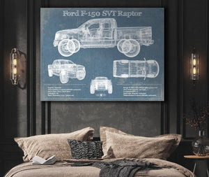 Cutler West Ford F-150 SVT Raptor Truck Vintage Blueprint Auto Print (2011)