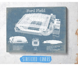 Cutler West Ford Field - Detroit Lions NFL Vintage Football Print