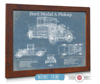 Cutler West Ford Collection 14" x 11" / Walnut Frame Ford Model A Pickup Vintage Blueprint Auto Print 833110113_54746