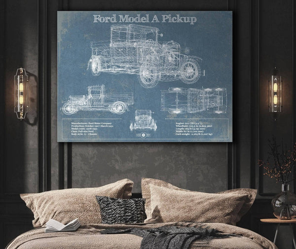 Cutler West Ford Model A Pickup Vintage Blueprint Auto Print