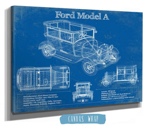 Cutler West Ford Model A Vintage Blueprint Auto Print