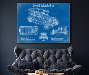 Cutler West Ford Model A Vintage Blueprint Auto Print