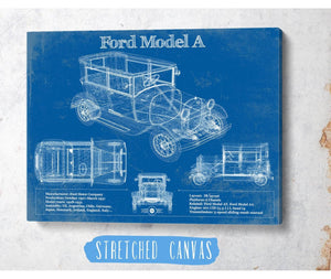 Cutler West Ford Model A Vintage Blueprint Auto Print