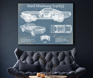 Cutler West Ford Mustang 1963 Original Blueprint Art